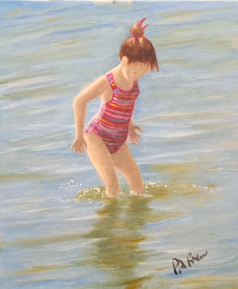 Girl in the sea