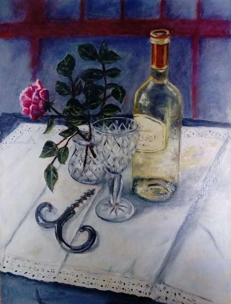 Still life with cut glass